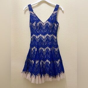 Darling Blue and Cream Dress